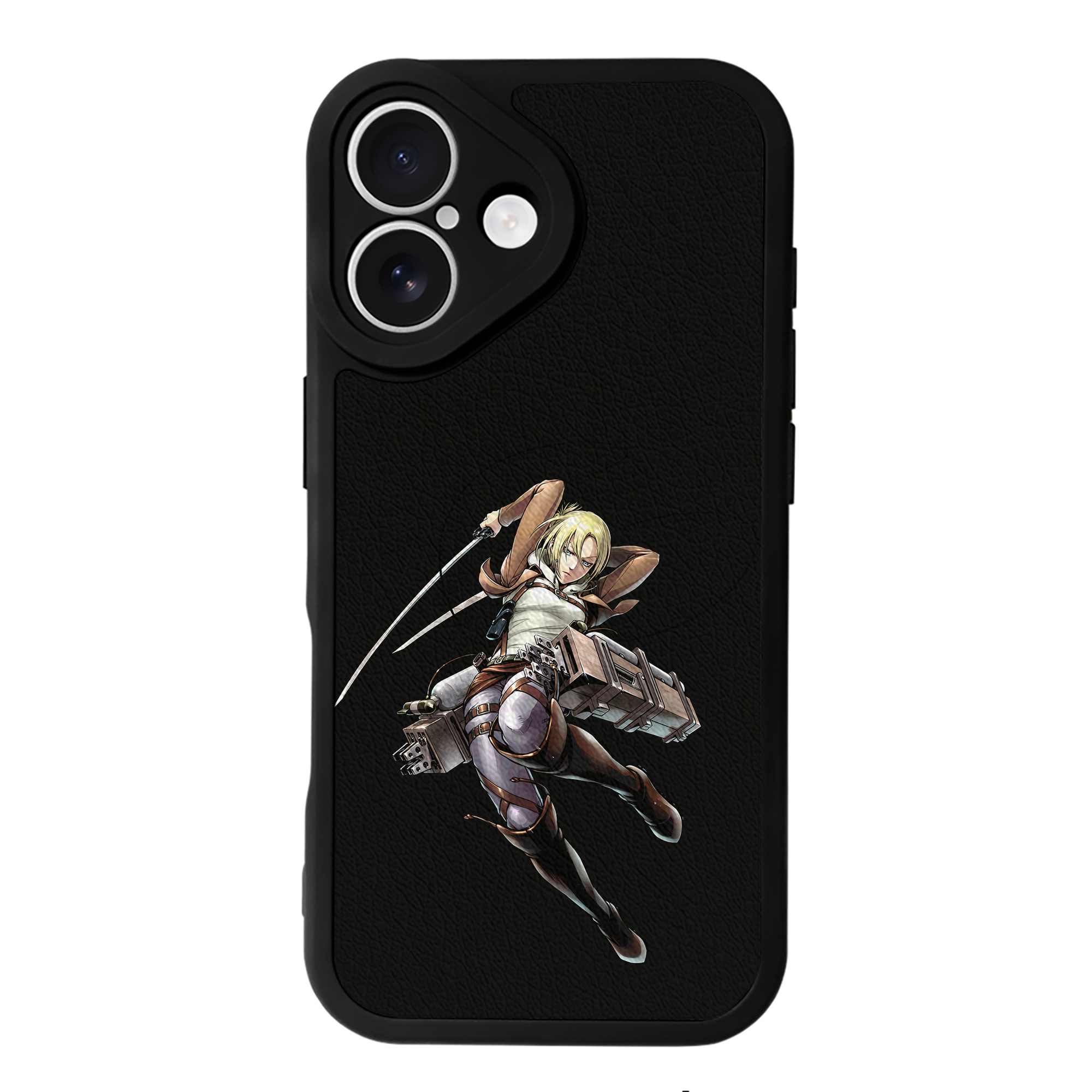 （画像用） 進撃の巨人 アニ・レオンハート Attack on Titan Annie Leonhart 【iPhone 16シリーズ対応】シリコンスマホケース（レザー調） 材質：シリコン